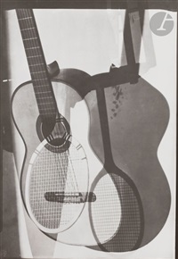 Guitare et raquette [superposition], 1933., 1933